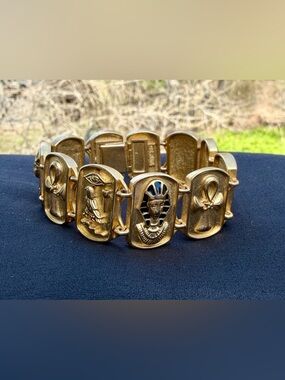 Edwin Pearl Vintage Egyptian Revival Bracelet